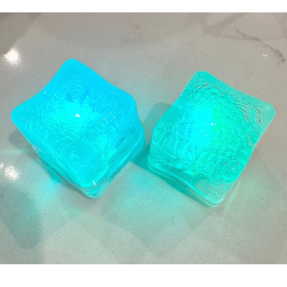 Disneyland Blue Bayou LED Color Changing Ice Cubes Pair Light Up Drink Cubes